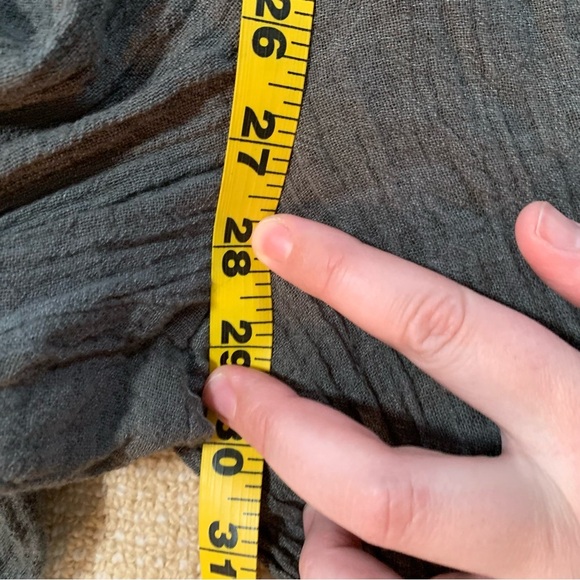 Free People Gray Open Back Jumpsuit Linen Cotton Blend - Picture 9 of 10